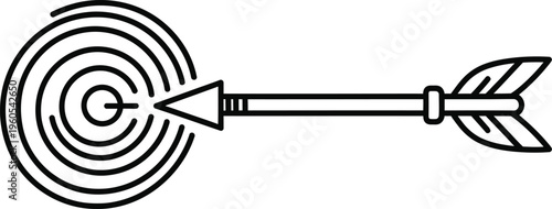 Bullseye target with arrow