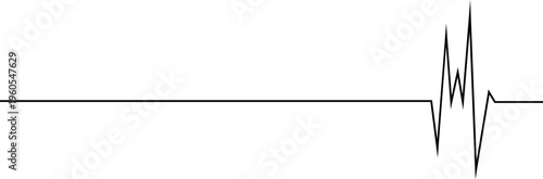 Minimalist Heartbeat Line Vector Icon for Medical and Health Concepts