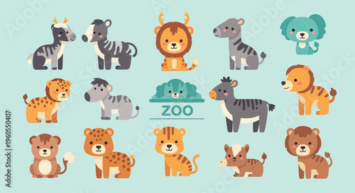 Various animals gathered at a zoo with diverse wildlife on display