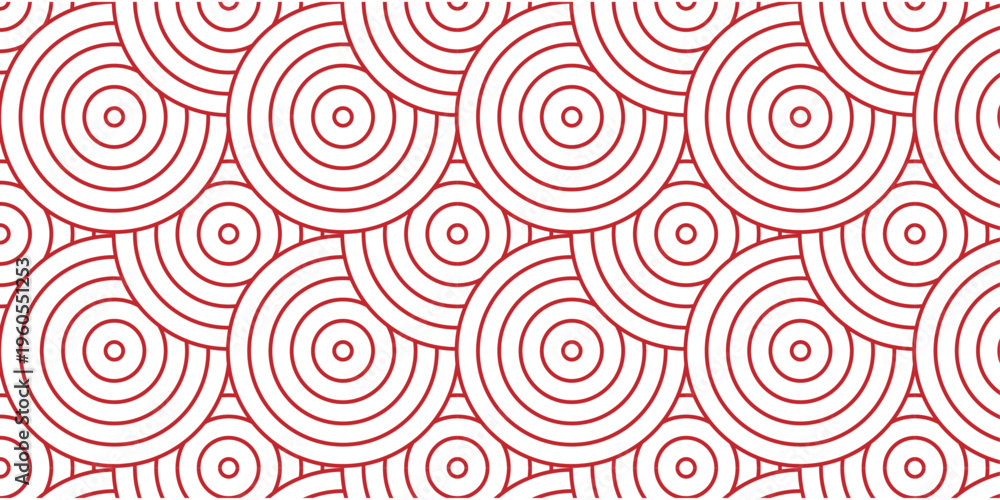 Fototapeta premium Modern abstract colorful circle line pattern background. Seamless design for banner and wave overlapping geometric wallpaper design.