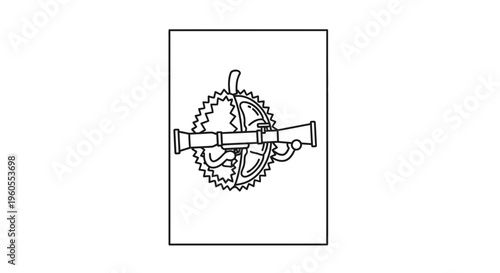 Bicycle Crankset and Pedal Line Art Icon - Cycling Component Symbol