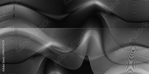 Abstract wave element for design. Digital frequency track equalizer. Stylized line art background eps10