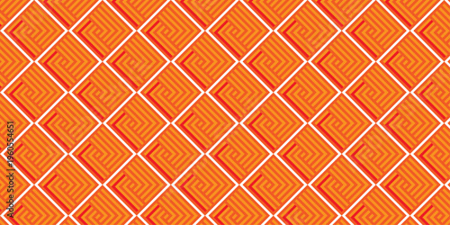 Minimal line Seamless geometric pattern with shapes. Decoration and maze ornament square wall tile.