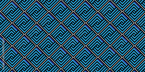 Minimal line Seamless geometric pattern with shapes. Decoration and maze ornament square wall tile.