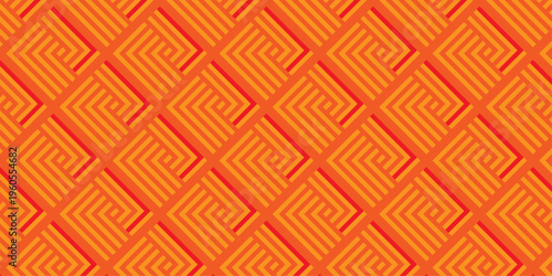 Minimal line Seamless geometric pattern with shapes. Decoration and maze ornament square wall tile.