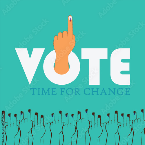 Vector design for "Everyone, Cast Your Vote."