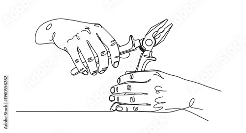 Hands holding pruning shears gardening.