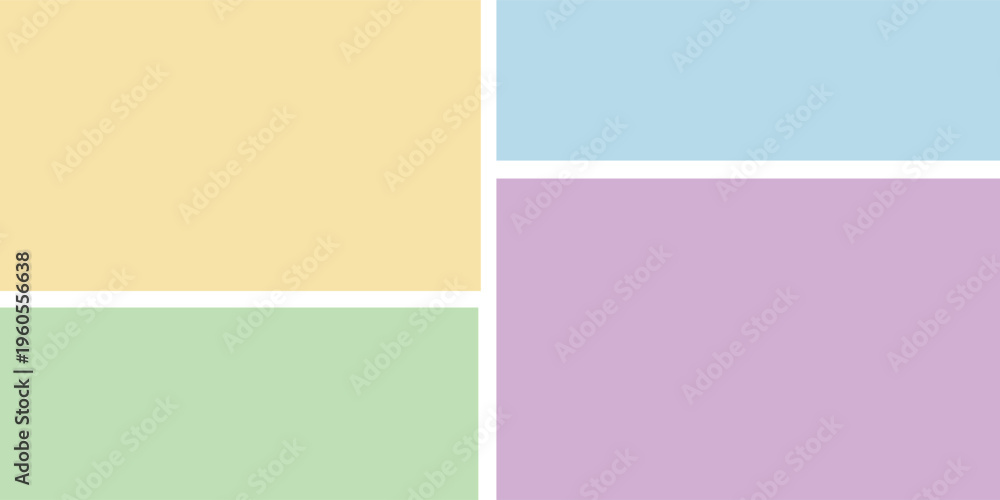 Fototapeta premium Abstract geometric background with pastel color blocks.