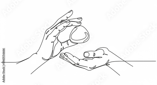 Hands Holding Small Object.