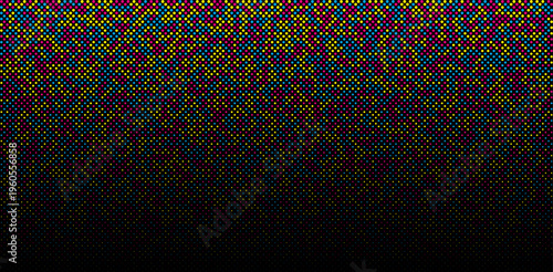 Abstract background mosaic create from CMYK colors dots