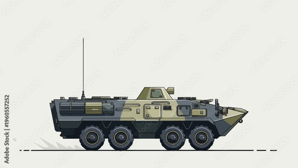 Fototapeta premium Armored Personnel Carrier in Camouflage