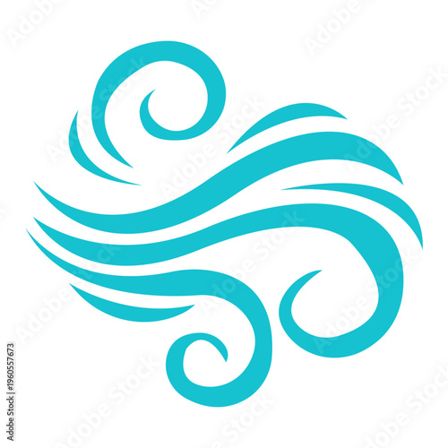 abstract blue wave turquoise cool breeze