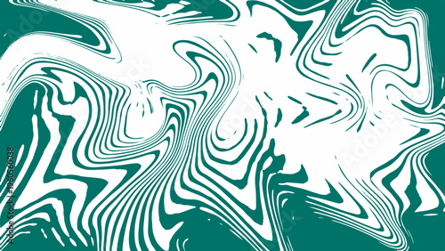 Vector Abstract art swirling deep green and pale ivory shades, textured waves and marbled style generates complex patterns 