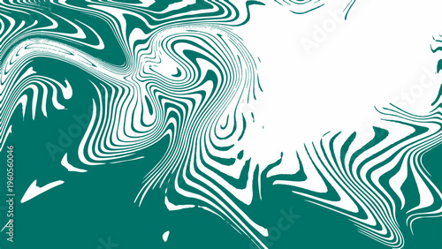 Vector Abstract fluid lines blend seamlessly showing creativity in elegant art with teal and white hues and modern strokes reveal artistic impression and decorative pattern
