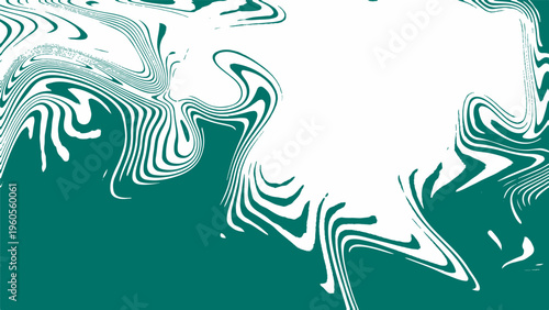 Vector Abstract teal and white fluid marble pattern creates a striking, organic design evokes feeling of fluidity, dynamic movement, creative artistic expression.