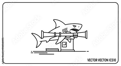 Aggressive Shark with Rocket Launcher