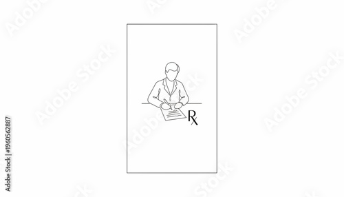 Physician diligently drafting a crucial medical prescription for comprehensive patient wellness