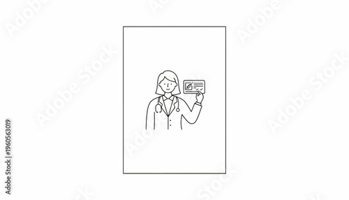 Medical professional presenting a verified checklist, ensuring health compliance and successful