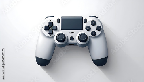 White PlayStation 4 DualShock controller against a clean backdrop for gaming design resource