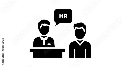 HR Discussion Between Colleagues Illustration.