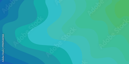 Abstract background with flowing wavy lines in a gradient of blue, teal, and green colors, creating a smooth and modern visual effect.