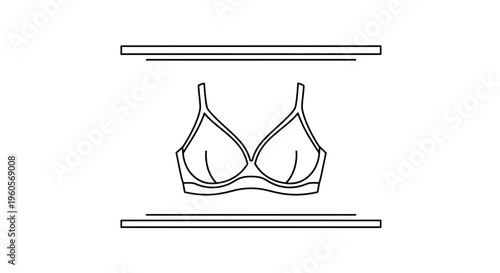 Elegant minimalist line art design showcasing a women's undergarment for modern fashion and comfort