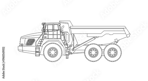 Heavy Duty Dump Truck Illustration 1.