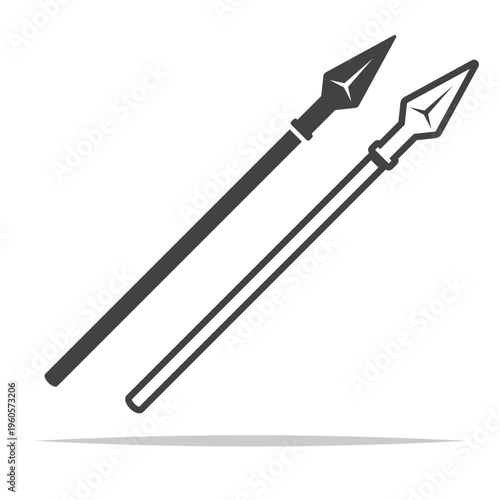 Spear icon transparent vector isolated illustration