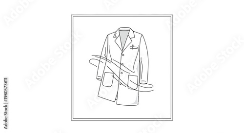 Clean medical uniform coat illustration symbolizing hygiene and professional healthcare attire