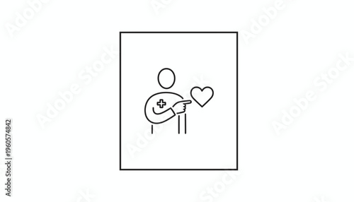 Healthcare Provider Guiding Towards Heart Health and Compassionate Wellness Care Concept