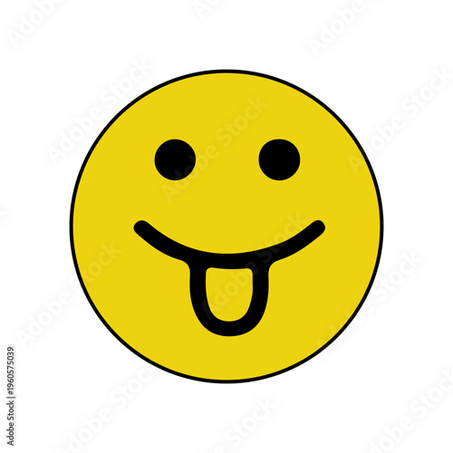 Silly Face Emoji with Tongue Out