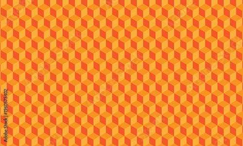 abstract orange 3d cube pattern perfect for banner poster background.
