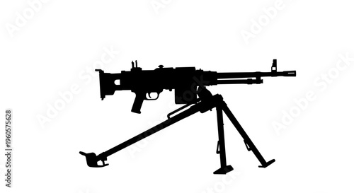 Machine Gun on Tripod Stand.