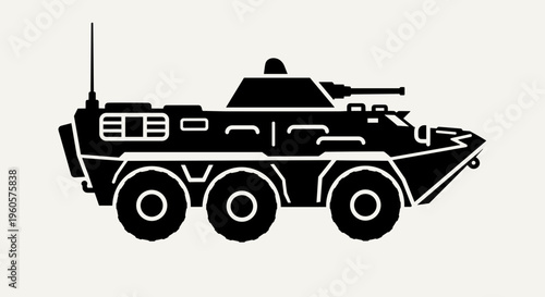 Military Armored Vehicle Illustration.