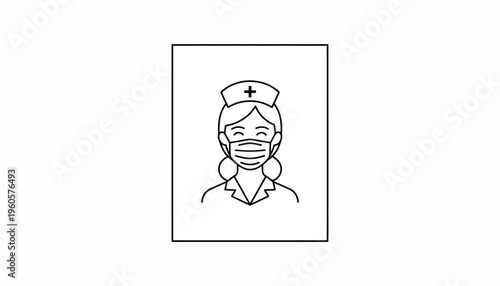 Dedicated healthcare professional in mask and cap, symbolizing essential public service and