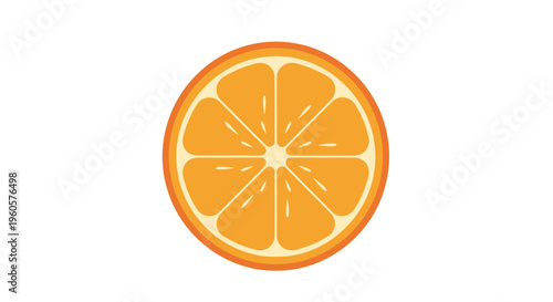 Orange Slice Isolated on White Background.