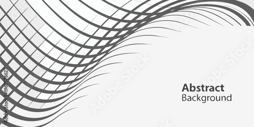 Abstract wave design with flowing lines and a white background