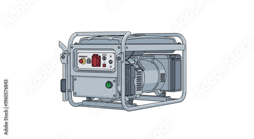Portable Generator with Control Panel.