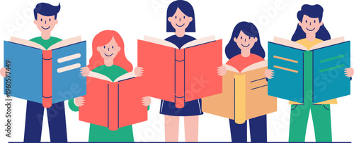 School Reading Festival Illustration