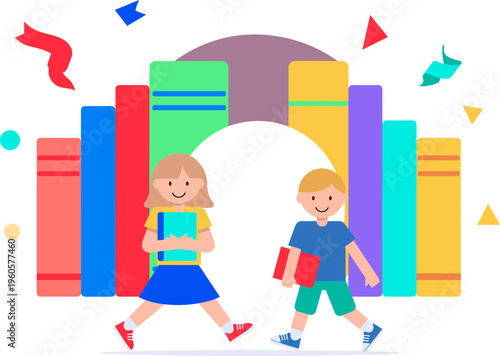 School Reading Festival Illustration