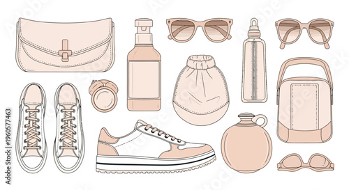 Fashion Accessories Collection: Shoes, Bags, Sunglasses, Perfume, Bottle