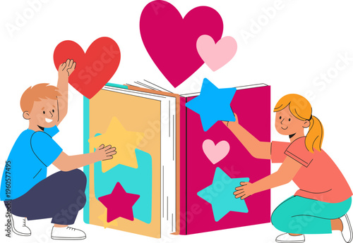 School Reading Festival Illustration