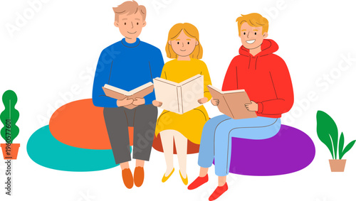 School Reading Festival Illustration