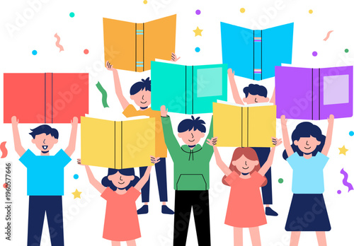 School Reading Festival Illustration