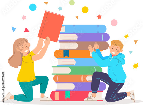 School Reading Festival Illustration