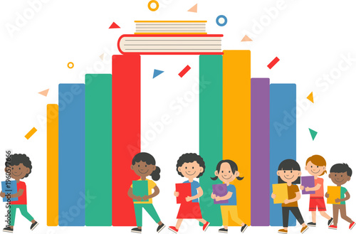 School Reading Festival Illustration