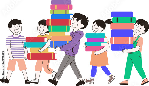 School Reading Festival Illustration