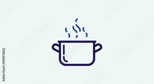Steaming Pot Icon: Cooking, Boiling, and Hot Food Preparation
