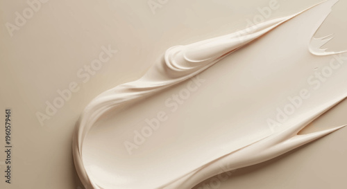 Creamy Texture Swirl - Cosmetic Foundation Sample Macro Shot