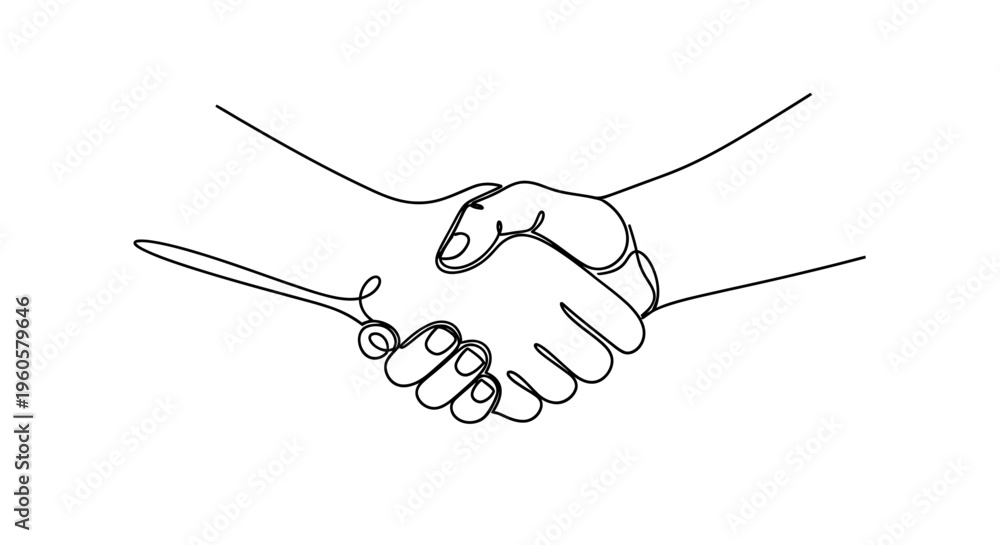 Fototapeta premium Handshake, Business Deal, Partnership Agreement, Trust, Cooperation, Success, Unity